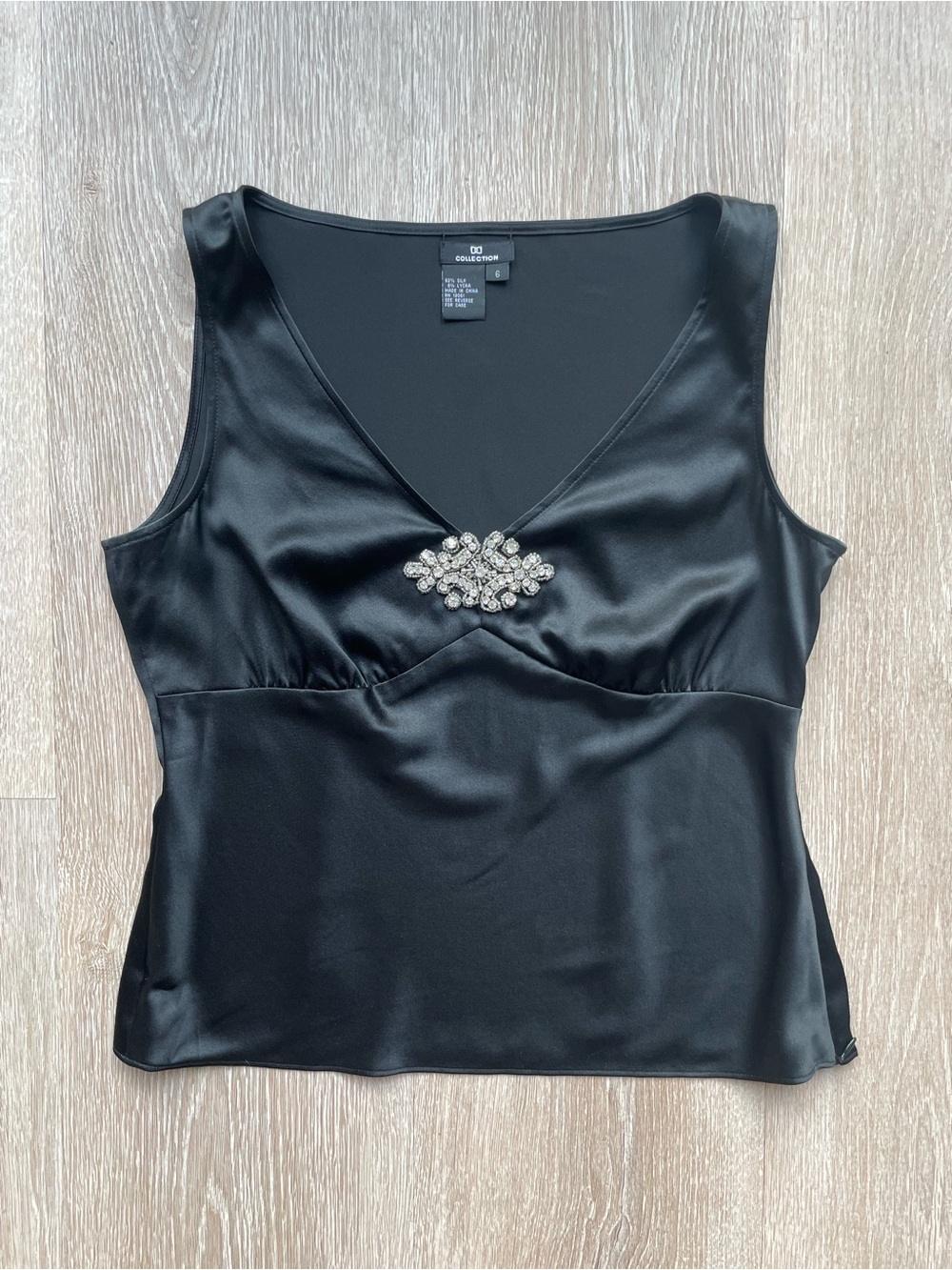 Doncaster Vintage Silk Black Tank Top